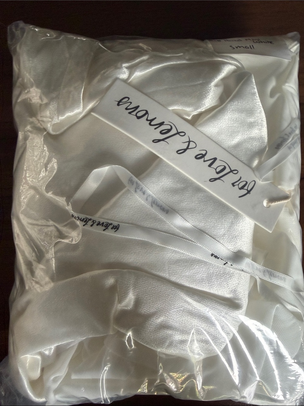For Love & Lemons Hazel Mini Dress NWT White Satin Strapless Bridal Party Gloves - Picture 2 of 2